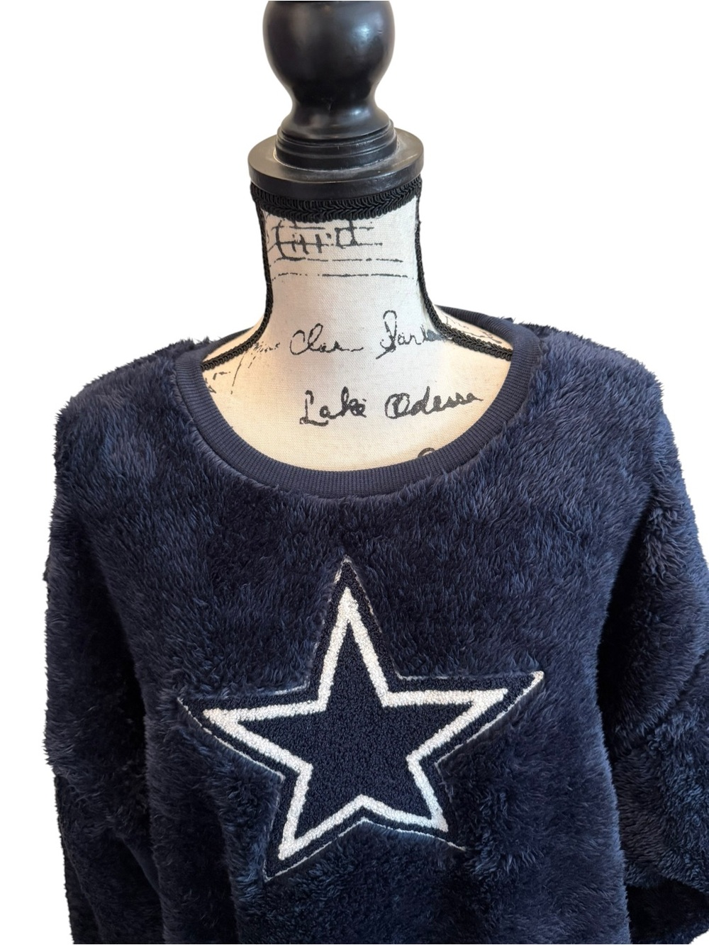 Touch by Alyssa Milano NFL Sweatshirt Sherpa Fleece Blue Size 3X Dallas Cowboys - Picture 2 of 11
